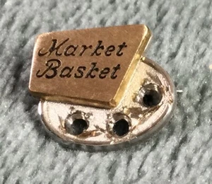Marktkorb Lebensmittelgeschäft 1/10 10K Gold gefüllt Mitarbeiter Service Auszeichnung Pin KEINE STEINE - Bild 1 von 5