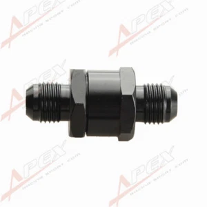6AN AN6 AN-6 Fuel Non Return One Way Check Valve Petrol Diesel Aluminum Black - Picture 1 of 4
