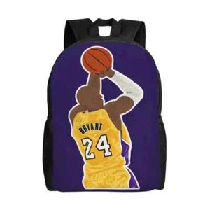 Kobe Bryant Jumpshot LA Lakers Backpack Kids Men Women Waterproof - Picture 1 of 1