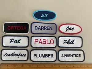 Wholesale CUSTOM EMBROIDERED PATCHES UR Company or Names Personalized US Seller - Picture 1 of 10
