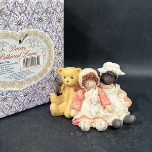 NIB Down Petticoat Lane 2 Girls w/teddy Find Yourself Surrounded By Love 487732 - Picture 1 of 13