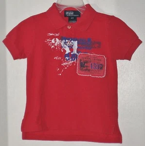 POLO RALPH LAUREN Niños Talla 12 Meses Rojo Mangas Cortas Camisa - Imagen 1 de 2
