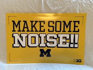 💙UM Michigan Wolverines Promo Juego Sorteo 17" Hacer Ruido Tercer Letrero de Abajo - Imagen 1 de 3