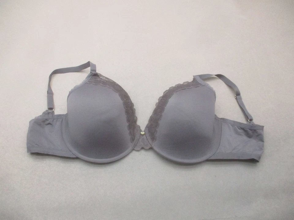 Sutiã feminino 36DDD Natori cinza forrado de renda fechamento traseiro com fio Demi camiseta 10P - Imagem 1 de 4