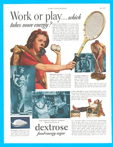 Dextrose Energy Meter quackery health  sugar vintage print ad 1944 - Picture 1 of 3