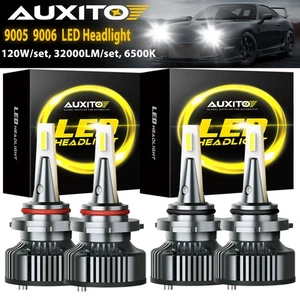 9005+9006 LED Combo LED Headlight Kit 320000LM Light Bulbs Hi/Low Beam 6000K Y13 - Picture 1 of 16