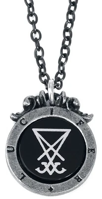 Alchemy Gothic Halskette Damen Seal of Lucifer schwarz/silberfarben Standard - Bild 1 von 4