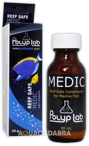 POLYP LAB MEDIC 30ml FISH TREATMENT REEF SAFE WHITE SPOT PARASITE MARINE WATER - Picture 1 of 3