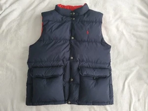 Polo Ralph Lauren Goose Down Puffer Vest Boys XL Reversible Navy Blue Red - Picture 1 of 11