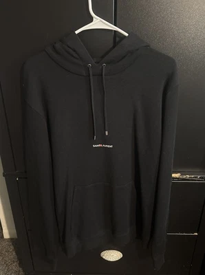 Sudadera con capucha negra Saint Laurent talla grande Foto 1 de 4