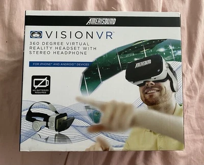 Vision VR 360-Degree Virtual Reality Headset White New Box Sealed Unopened - Image 1 of 4