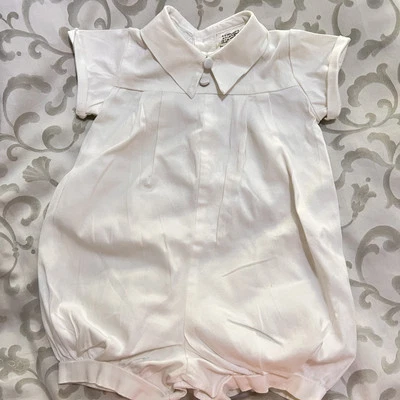Jersey bebé algodón crujiente blanco de colección 9-12 Mos Foto 1 de 4