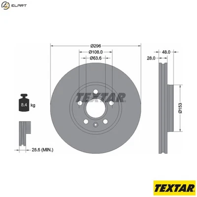 2x BRAKE DISC 92287505 FOR VOLVO ASIA B420T2/4204T31/4204T23/4204T44 2.0L 4cyl - Image 1 of 4