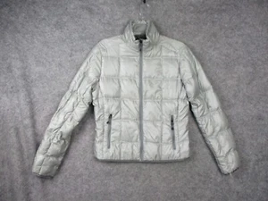 Eddie Bauer Packable Jacket Womens Medium W38 Silver First Ascent 800 Goose Down - Picture 1 of 23