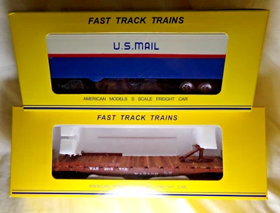 American Models WABASH TOFC Flatcar w/ U.S. Mail Trailer / NASG 2015/S Gauge/MIB - Image 1 of 2