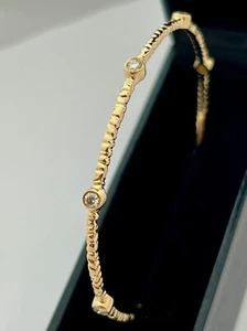 DIAMOND BANGLE BRACELET 14K YELLOW GOLD, 0.80 CAR VS DIAM, APPR. RET USD $2,500 - Picture 1 of 14