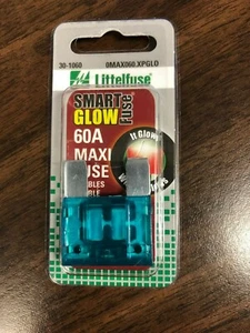 0MAX060.XPGLO Littelfuse 60A 32V MAXI Smart Glow Automotive Fuse 60 Amp 30-1060  - Picture 1 of 2