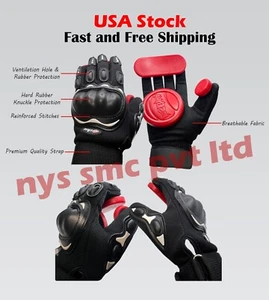 Longboard Skateboard Slide Drift Protect Gloves with Quality Brake Blocks- USA  - Picture 1 of 26