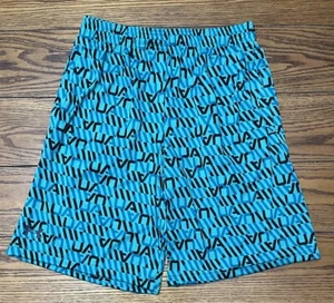 Mens Under Armour UA Tech Printed Green Black Loose Fit 10" Shorts Size S NWT - Picture 1 of 3