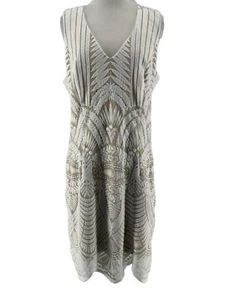 Bardot Women's White Ivory Lace Overlay Sleeveless Sheath Dress Size 10 - Picture 1 of 5