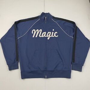Banner Supply Company Full Zip Jacket Men's XL Orlando Magic Logo Spellout Blue