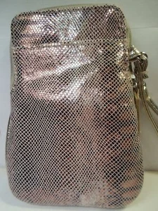 NEW Br Gold Shiny Wristlet Wallet Bag Universal Phone Case BlackBerry ATT LG - Picture 1 of 5