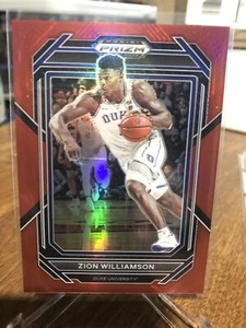 2023-24 Panini Prizm Draft Picks ZION WILLIAMSON Red Prizm 20/299 #73