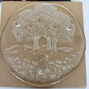 STUDIO NOVA VTG LARGE CRYSTAL  Cake Plate Sun Valley 12" West Germany - Picture 1 of 10