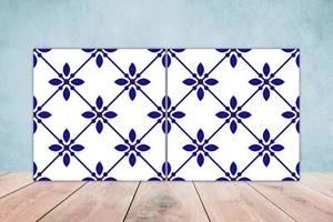 Juego de 2 azulejos de pared de cerámica española cocina mediterránea decoración salpicadero - Imagen 1 de 2