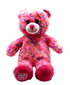 Peluche Costruisci Un Orso 16 Pollici Rosa Cuori Arcobaleno 2018 Orso Peluche - Foto 1 di 4