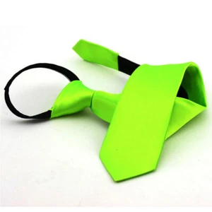 Kids Pre-tied Neck Tie Casual Wedding Party Zipper Lazy Tie Boys Narrow Necktie - Picture 1 of 34