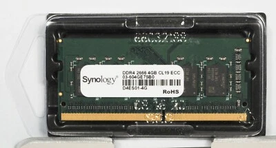 Memoria Synology 4 GB DDR4 2666 MHz SO-DIMM ECC para DS1621+, DS1821+ D4ES01-4G Foto 1 de 2