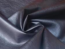 Faux Leatherette Pleather Fabric Material NAVY METALLIC