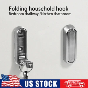 Folding-Wall Hooks Bathroom Hooks Clothing Hooks Multi-purpose Use Towel Hanger - Picture 1 of 15