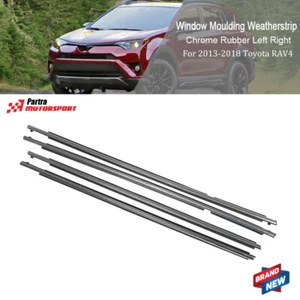 Weatherstrip Window Black Chrome For Toyota RAV4 2013-15 16 17 2018 Car - Picture 1 of 10