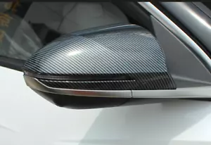 Carbon Fiber Rearview Mirror Side Lid Cover Trim For 2022 Hyundai Tucson 2pcs - Picture 1 of 3