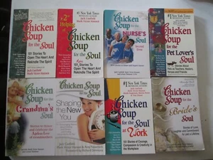 CHICKEN SOUP FOR THE SOUL LOT OF 8 INSPIRATIONAL PAPERBACKS Jack Canfield Books - Picture 1 of 2