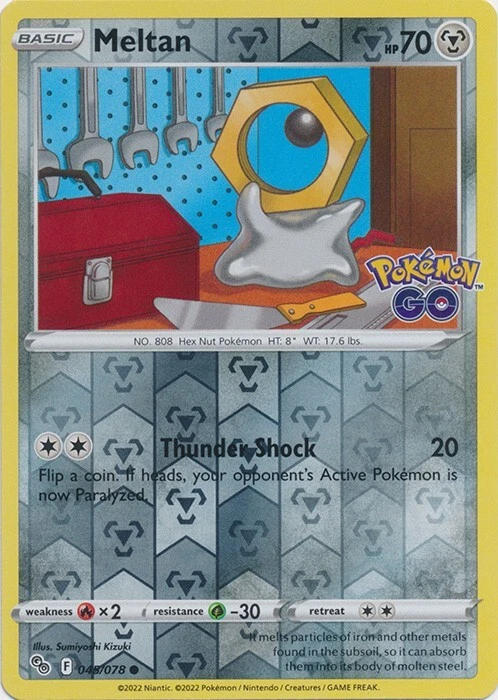 Reverese Holo Meltan Common 045/078 Pokemon GO Pokemon TCG - Image 1 of 1