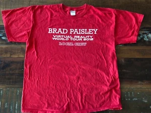 Brad Paisley 2012 Virtual Reality Tour Local Crew RED size XL - Picture 1 of 7