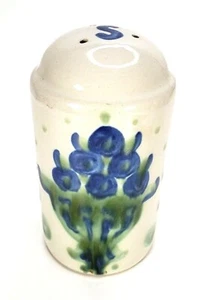 M A Hadley Large Salt Shaker Blueberry Bouquet Pattern With Cork 4.75"H - Picture 1 of 7