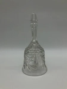 Riekes Crisa 7 1/2" tall Lead Crystal Handcrafted Italy Cut Glass PANSIES BELL - Picture 1 of 2