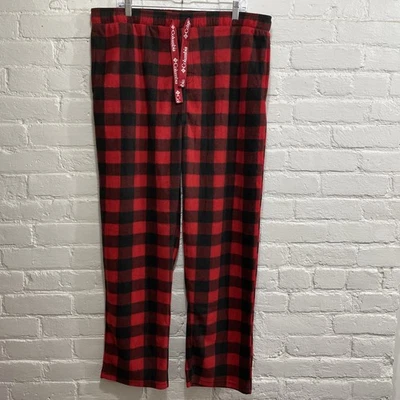 Pantalones de pijama Columbia de franela polar para hombre L rojo búfalo bolsillos a cuadros cordón Foto 1 de 4