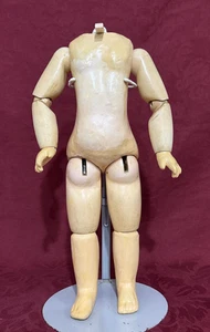 Schöner antiker französischer Puppenkörper aus Holz & Komposition für Biskuitkopf - Bild 1 von 7