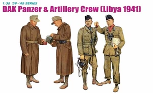 Dragon 1/35 scale WW2 GERMAN DAK PANZER & ARTILLERY CREW (LIBYA 1941) - Bild 1 von 4