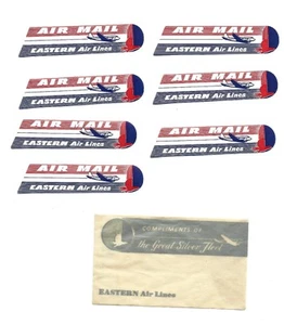 Pegatinas vintage de correo aéreo de Eastern Air Lines en sobre original T - Imagen 1 de 1