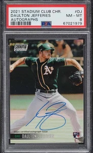 2021 Stadium Club Chrome Daulton Jefferies ROOKIE AUTO #SCCAV-DJ PSA 8 - Picture 1 of 2