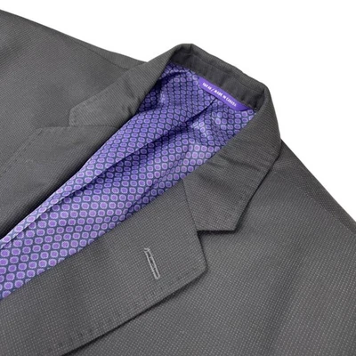 Blazer Ted Baker Jarrett de lana/algodón de 2 botones negro para hombre • 44L EE. UU. Foto 1 de 4