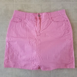 Falda corta Croft & Barrow talla 12 coral elástica para mujer - Imagen 1 de 3