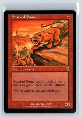 (4x) SCARRED PUMA - Invasion – MTG Magic the Gathering Card - Common - Image 1 of 4
