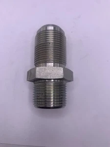 2706-LN-12-12 - 3/4" Stecker JIC X 3/4" Stecker NPT Schott Adapter mit Kontermutter - Bild 1 von 2